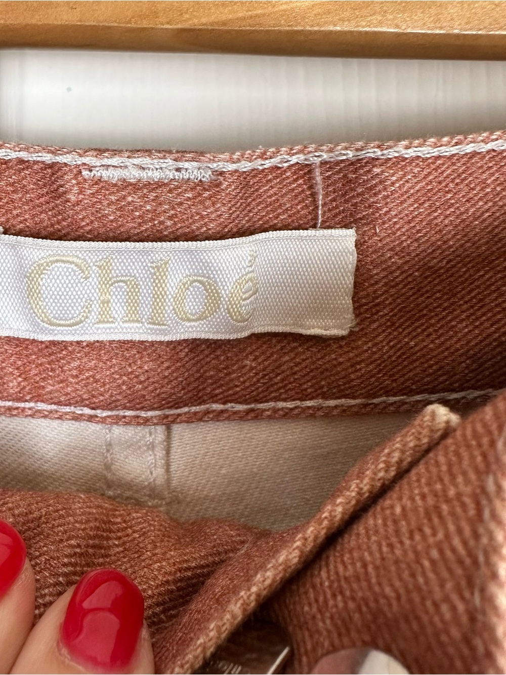 Chloé Front Pleat Wide Leg Denim Jeans - Picture 9 of 14